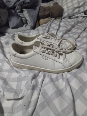 Keds White Leather Low-Top Sneakers